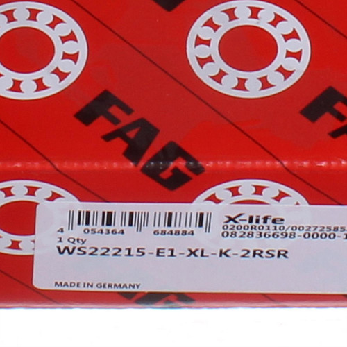 WS22215-E1-XL-K-2RSR FAG 75 x 130 x 38 mm SPHERICAL ROLLER