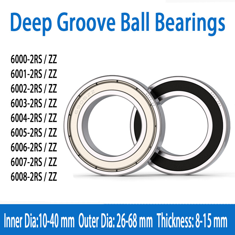 Bearings High Quality 6000-6008 2RS / ZZ Series Sealed Deep Groove Ball Bearings