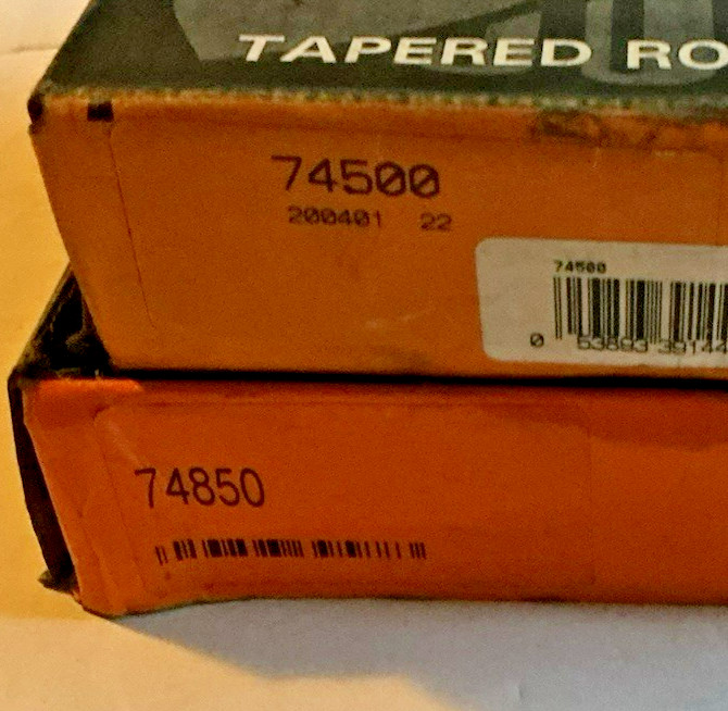 TIMKEN # 74500 CONE / 74850 CUP / TAPERED ROLLER BEARING SET, (NEW USA).
