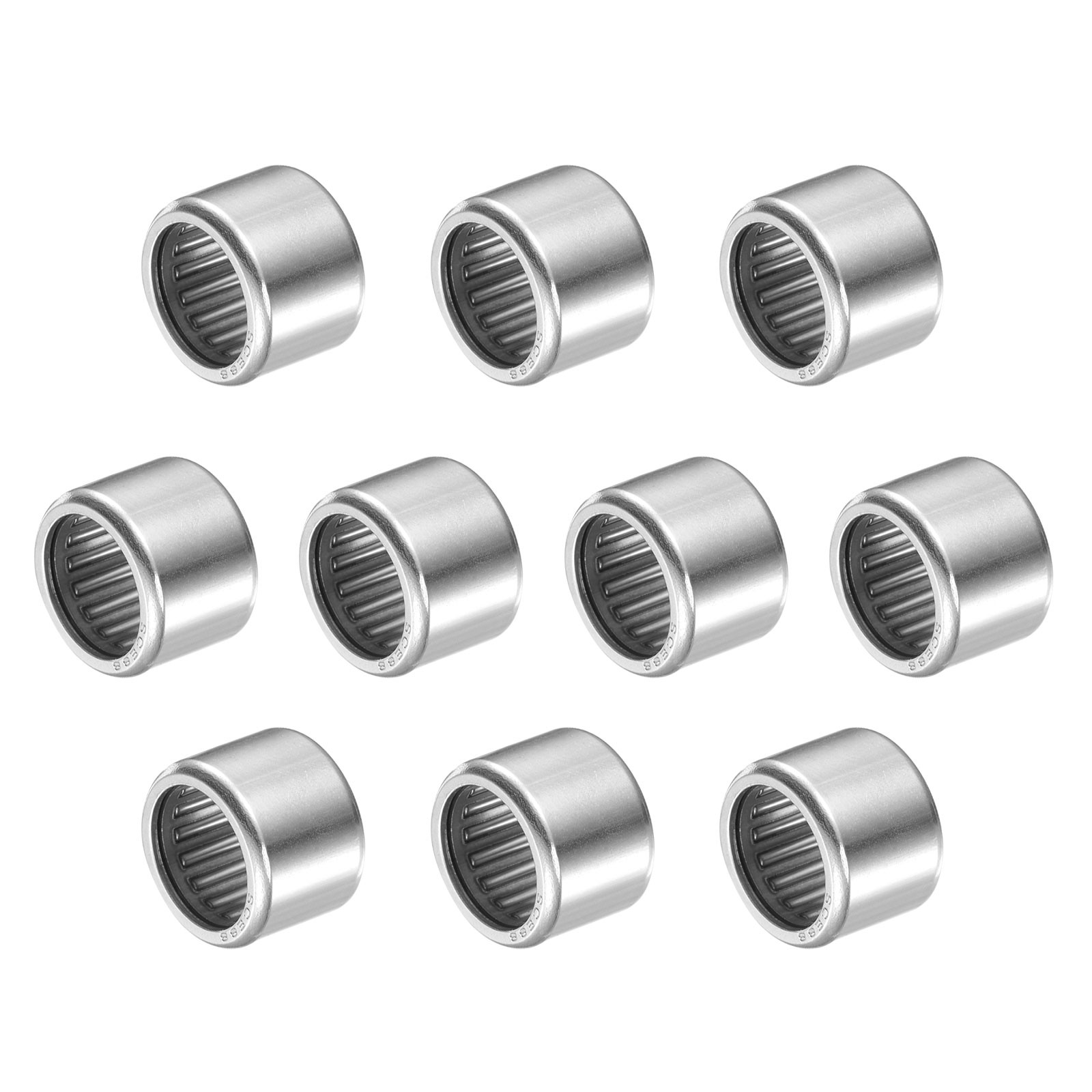 SCE88 Needle Roller Bearings 1/2 in x 11/16 in x 1/2 in 10 Packs for Industrial