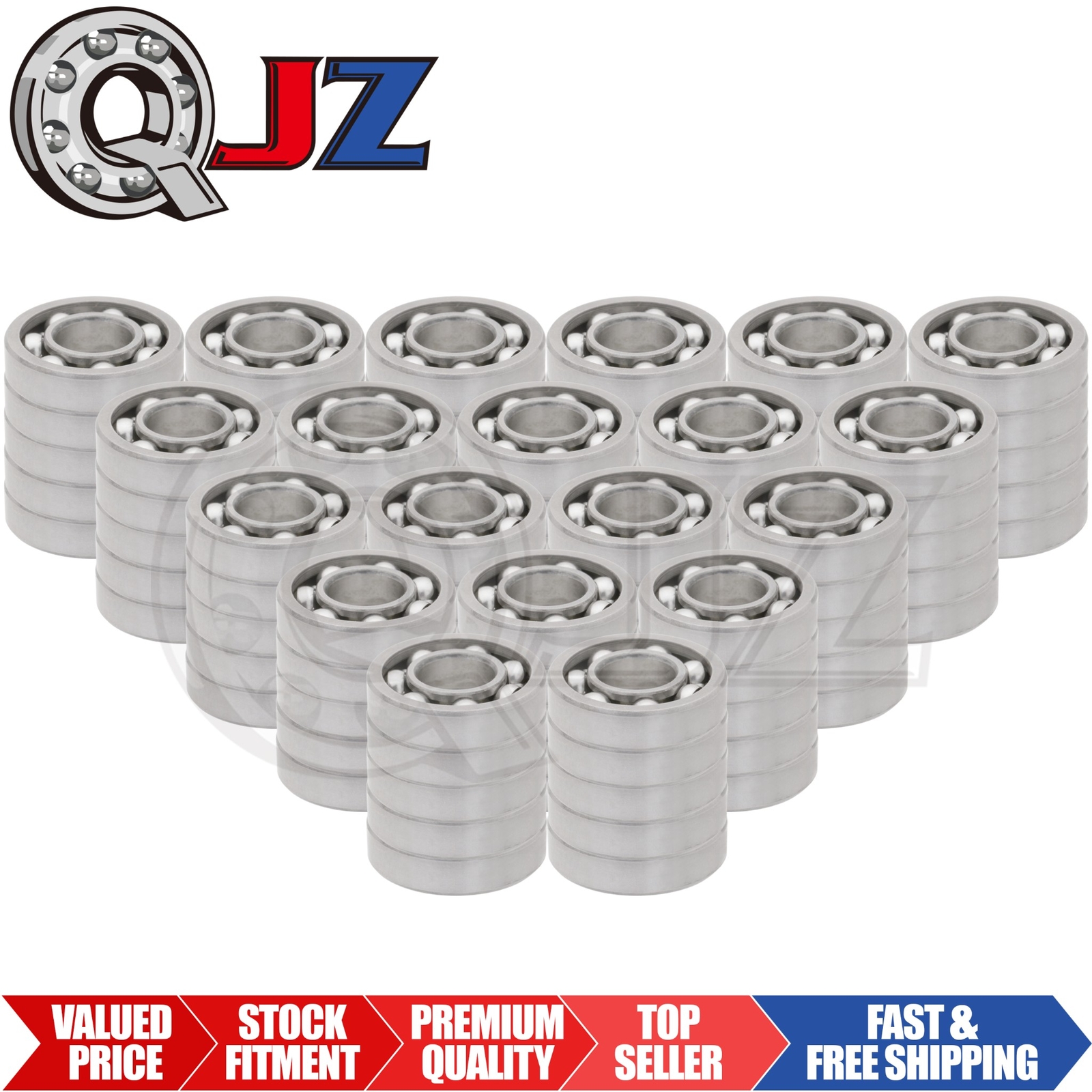 [Qty.100] New SR6-OPEN Stainless Ball Bearing [0.375″ ID x 0.875″ OD x 0.218″ W]