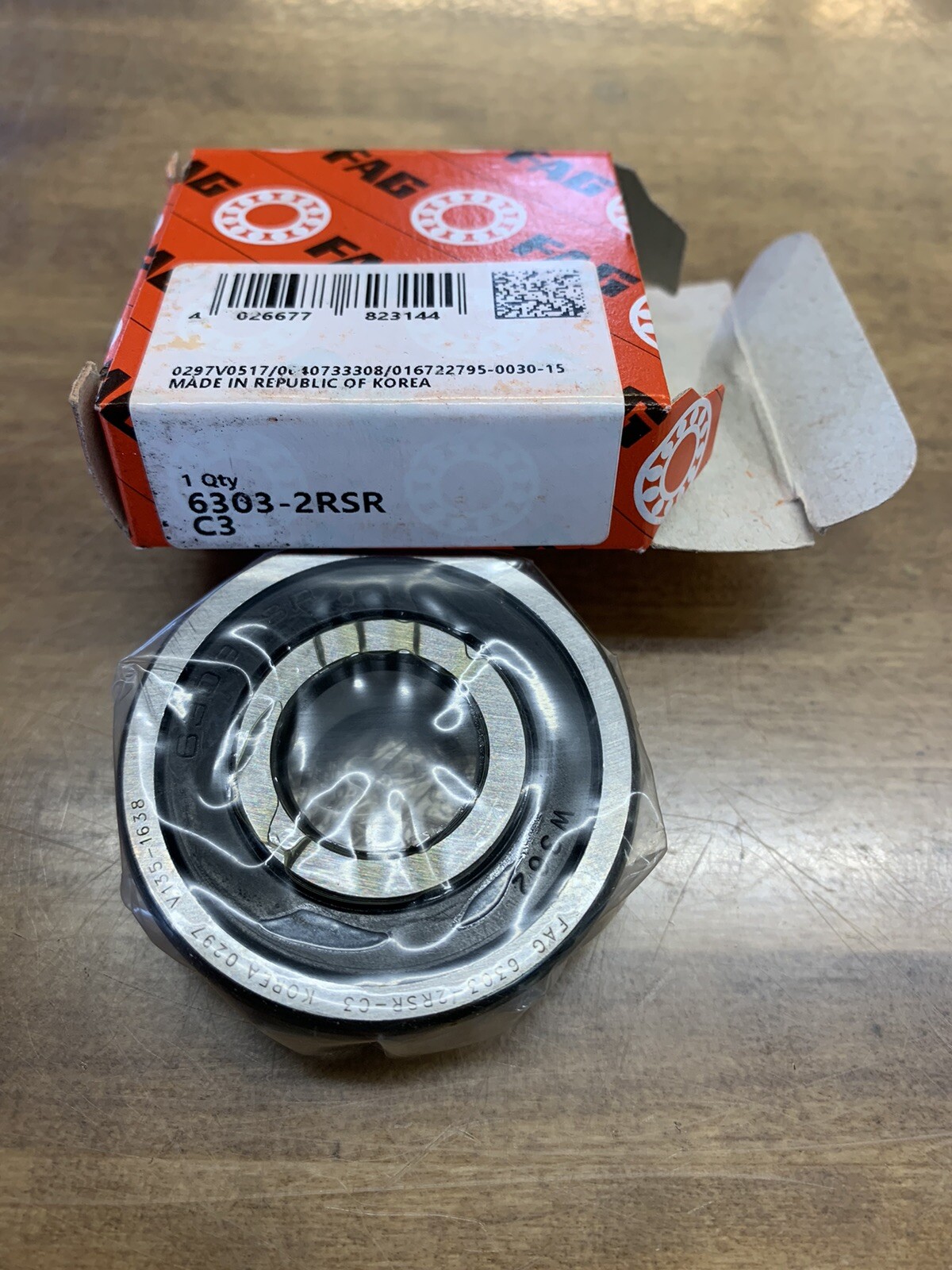 FAG 6303-2RS Ball Bearing 17x47x14 mm