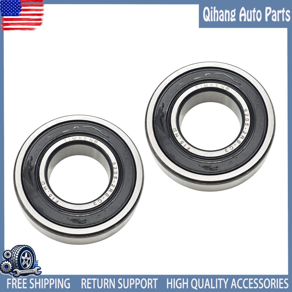 2 PACK Double Rubber Seal Bearings 6205RS For TIMKEN 6205-2RS C3 25X52X15MM