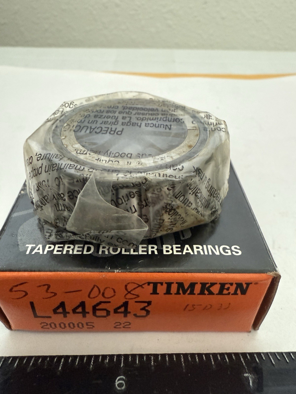 New Timken L44643 Tapered Cone Bearing