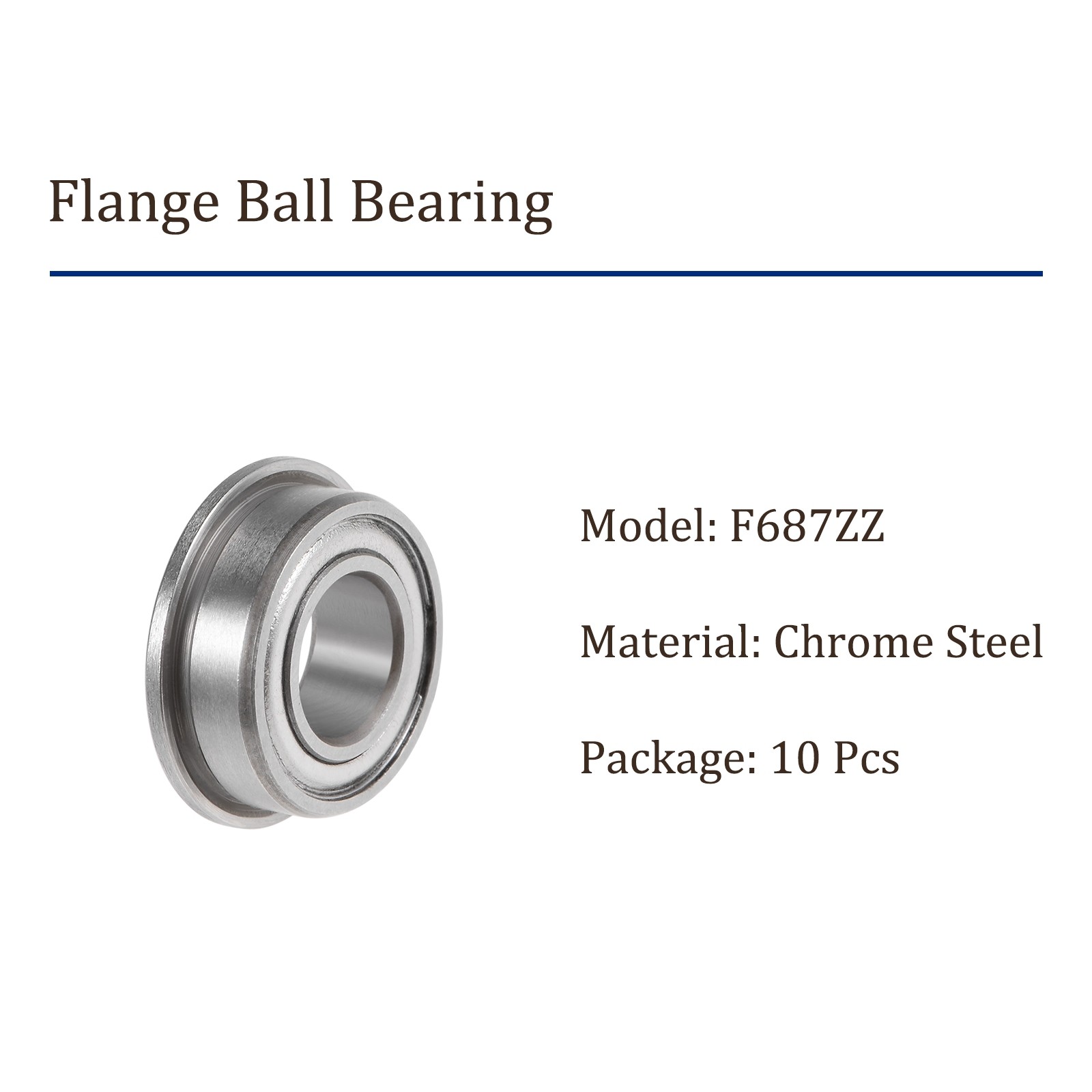 2Pcs FR188-2RS Flange Ball Bearing – [1/4″x1/2″x3/16″], for Industrial Equipment
