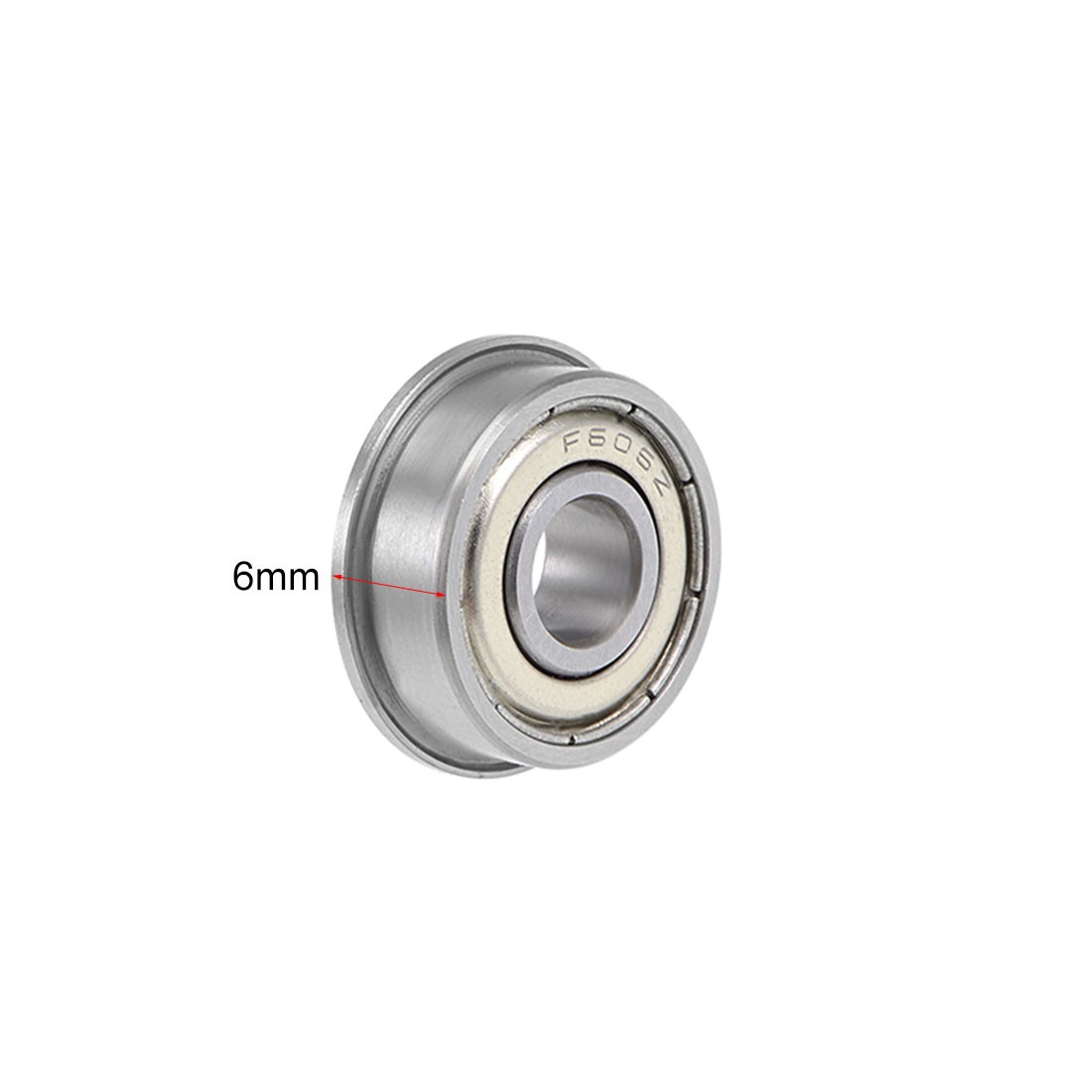 F606ZZ Flanged Ball Bearing Double Shielded Chrome Steel Deep Groove 10pcs