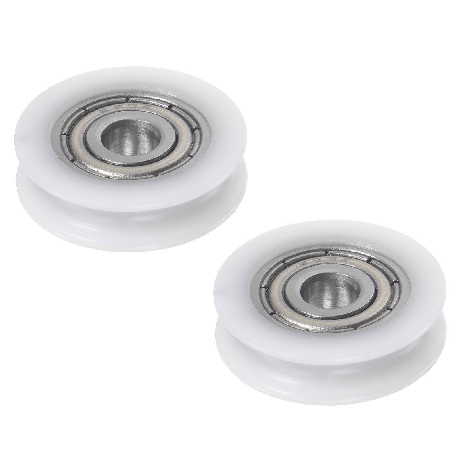 2pcs U Type Groove Pulley Nylon Roller Bearing 5x22x6mm U Groove Guide Wheel