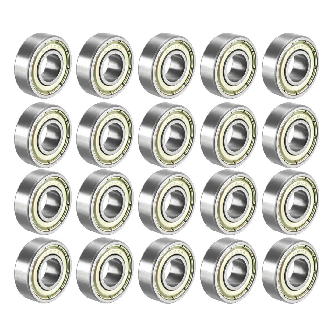 20pcs Deep Groove Ball Bearing 698ZZ Double Shield 8mmx19mmx6mm Carbon Steel