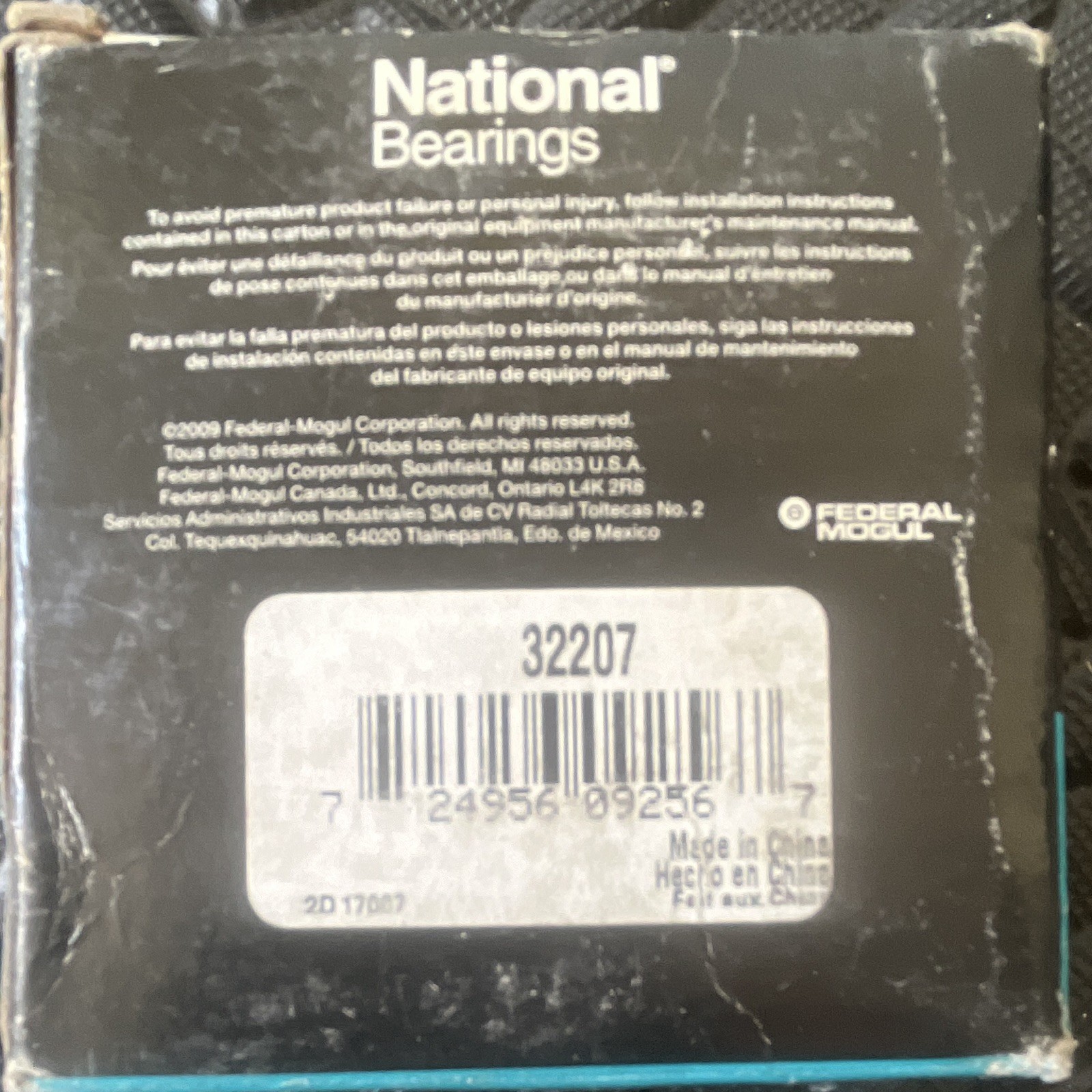 National 32207 Tapered Roller Bearing Steel 35mm Bore 72mm OD 24.25mm