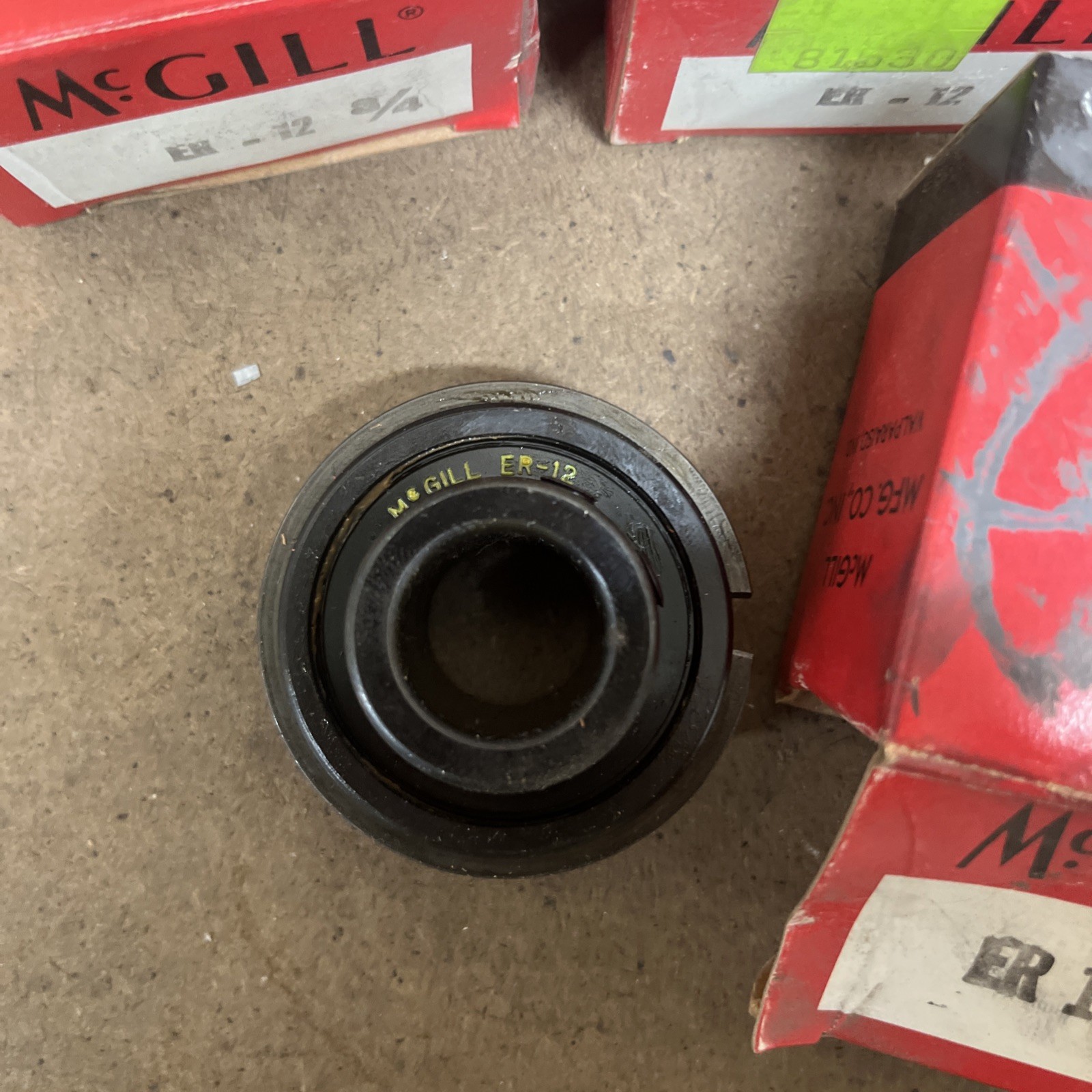 Lot Of 6, McGill ER-12 BEARINGS 3/4″ BORE NEW Old Stock