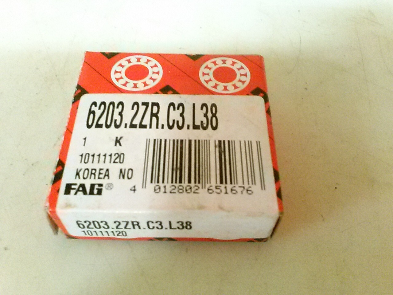 6203.2ZR.C3.L38 shielded ball bearing, made in South Korea.