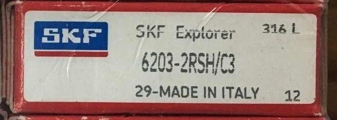 6203-2RS C3 SKF Double Sealed Bearing 17x40x12 (mm)
