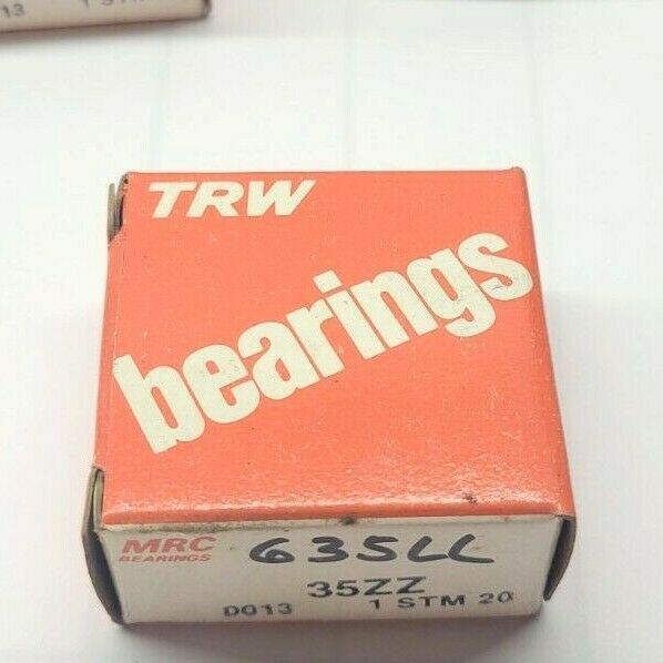 LOT OF 3 NEW MRC/TRW 35ZZ DEEP GROOVE SEALED BALL BEARINGS 5 MM X 19 MM X 6 MM