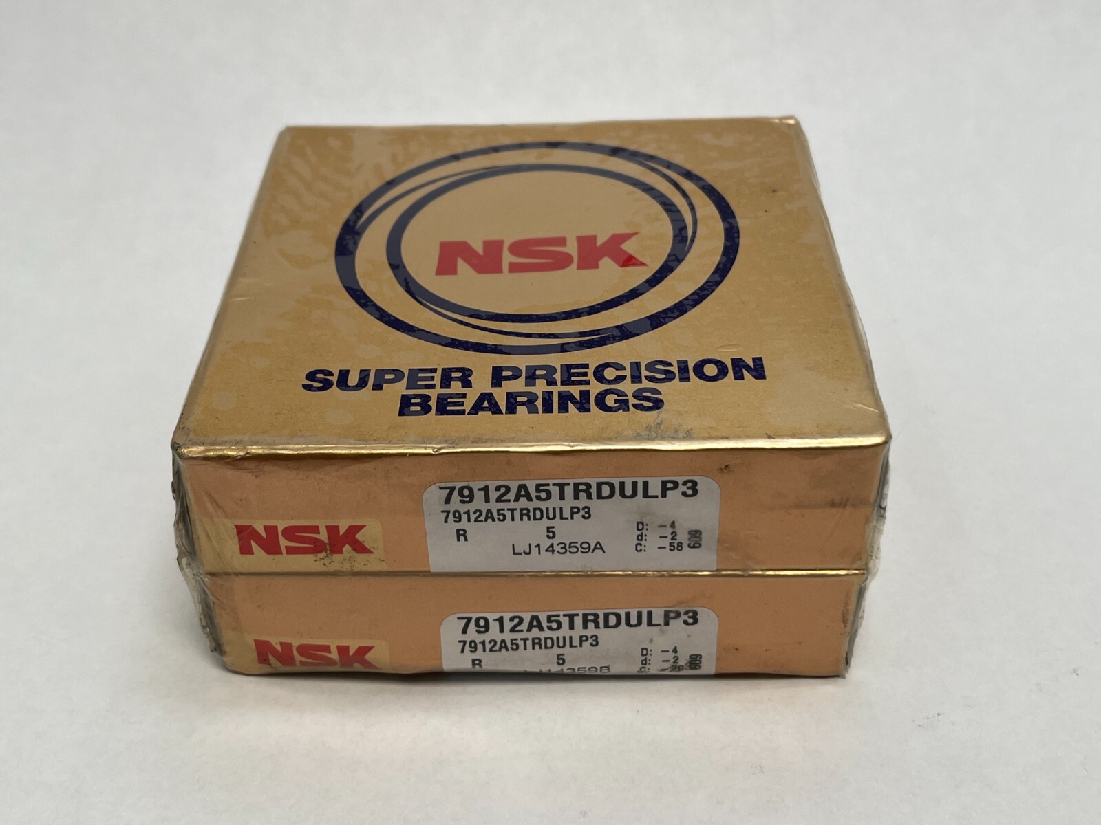 NSK 7912A5TRDULP3 Bearing 60x85x13 mm 71912 7912-A5-TR-DUL-P3 England 2 Pcs
