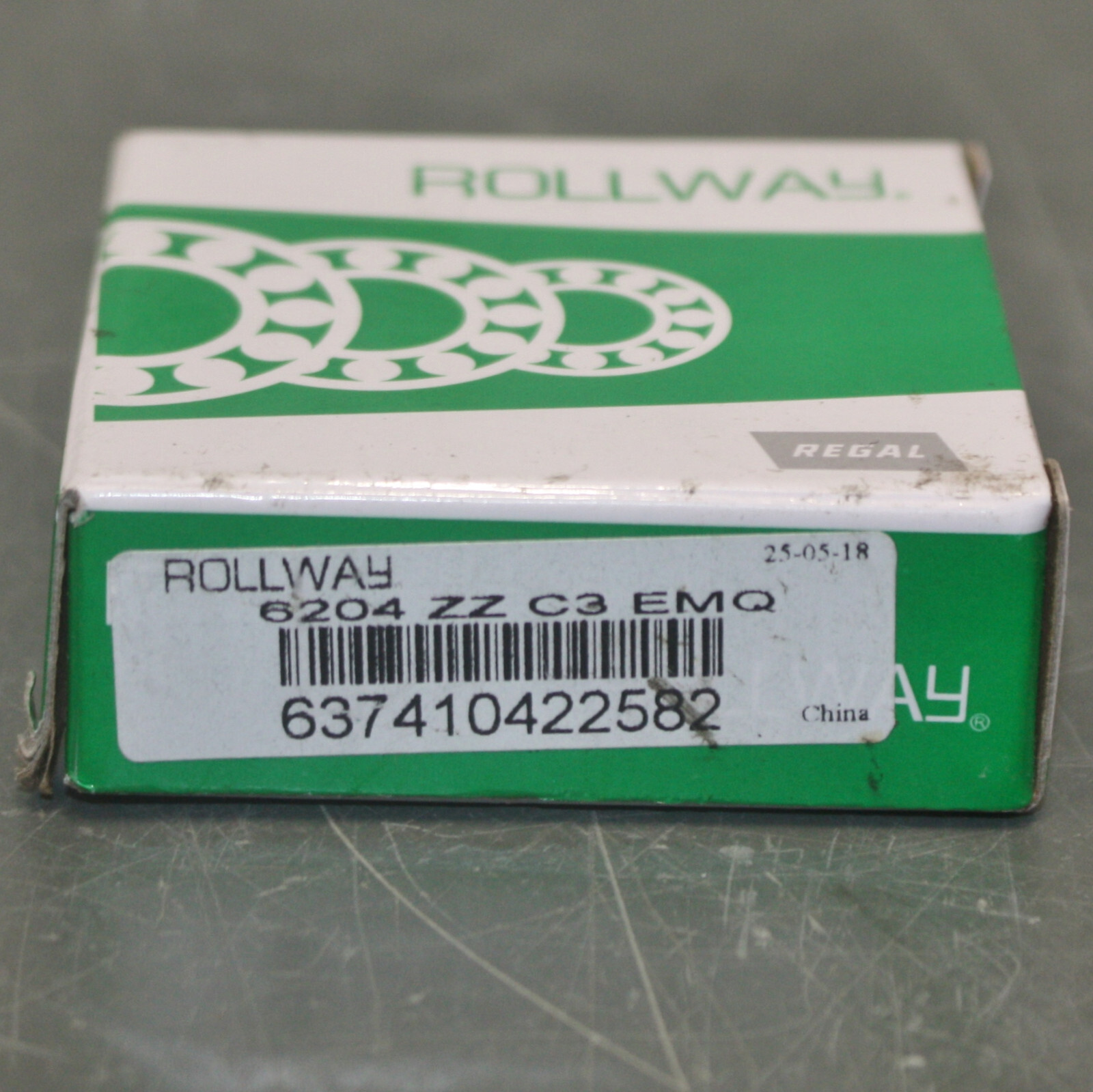 Rollway Cylindrical Radial Roller Bearing 6204 ZZ C3 EMQ, 20mm x 47mm x 14mm