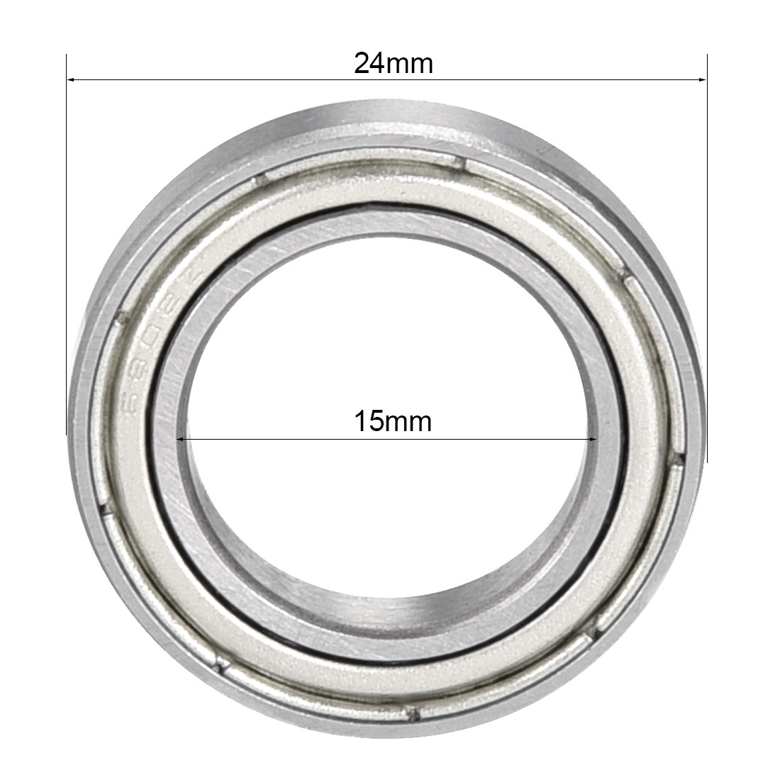 10x Deep Groove Ball Bearing 6802ZZ Double Shield 15mmx24mmx5mm Chrome Steel