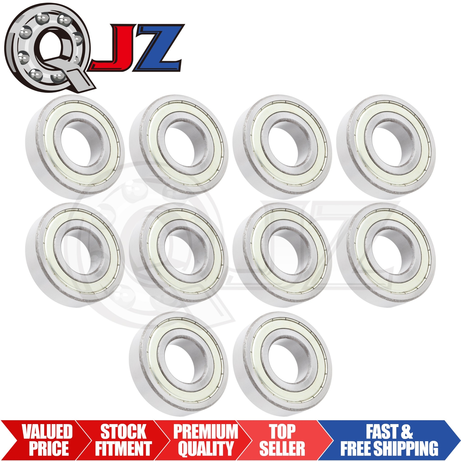 [Qty.10] 6308-ZZ Radial/Deep Groove Ball Bearing [40mm ID x 90mm OD x 23mm W]