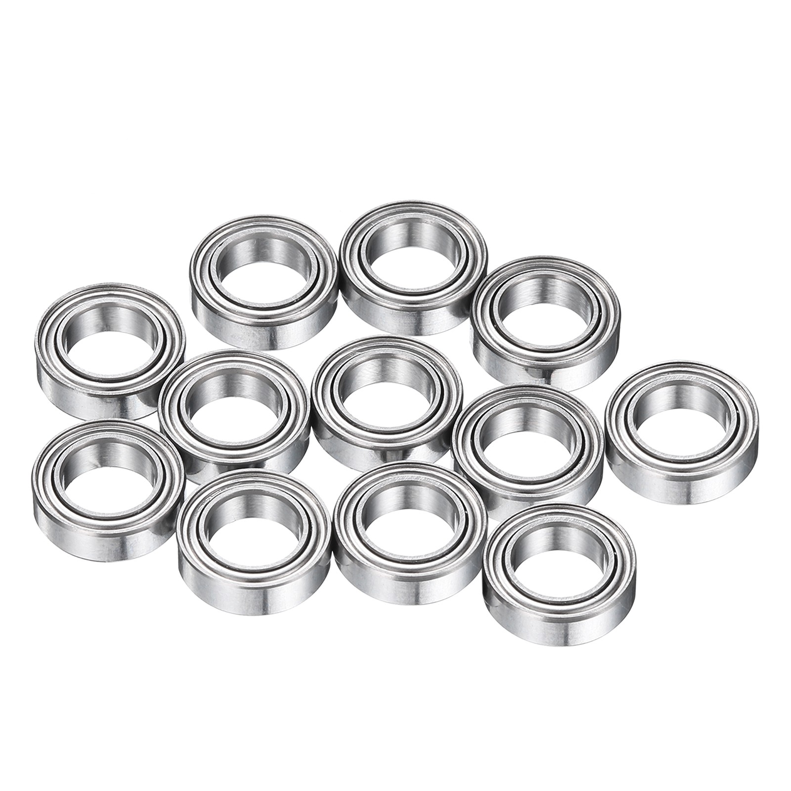 12Pcs MR106ZZ Deep Groove Ball Bearings, 6mm ID 10mm OD 3mm Width Bearing