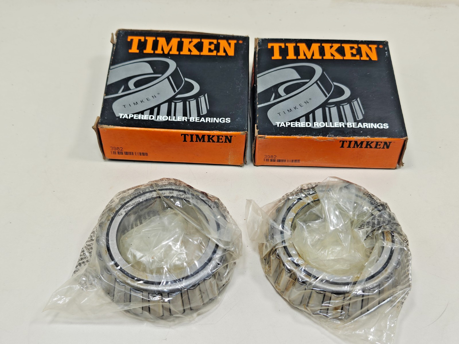 (2Pcs) 3982 Timken Tapered Roller Bearing Cone Only Timken 3982 USA LOT OF 2 PCS