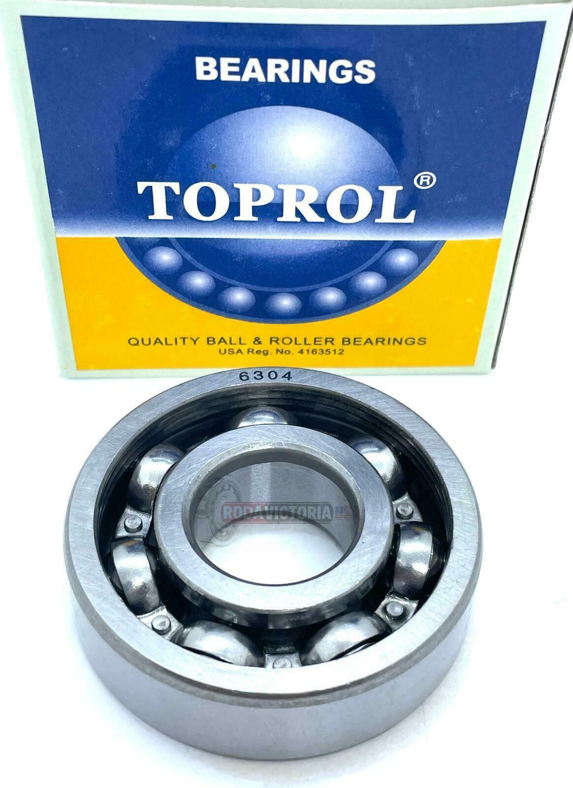 TOPROL 6304-Ball Bearing 20mm x 52mm x 15mm Premium Deep Groove FREE SHIPPING