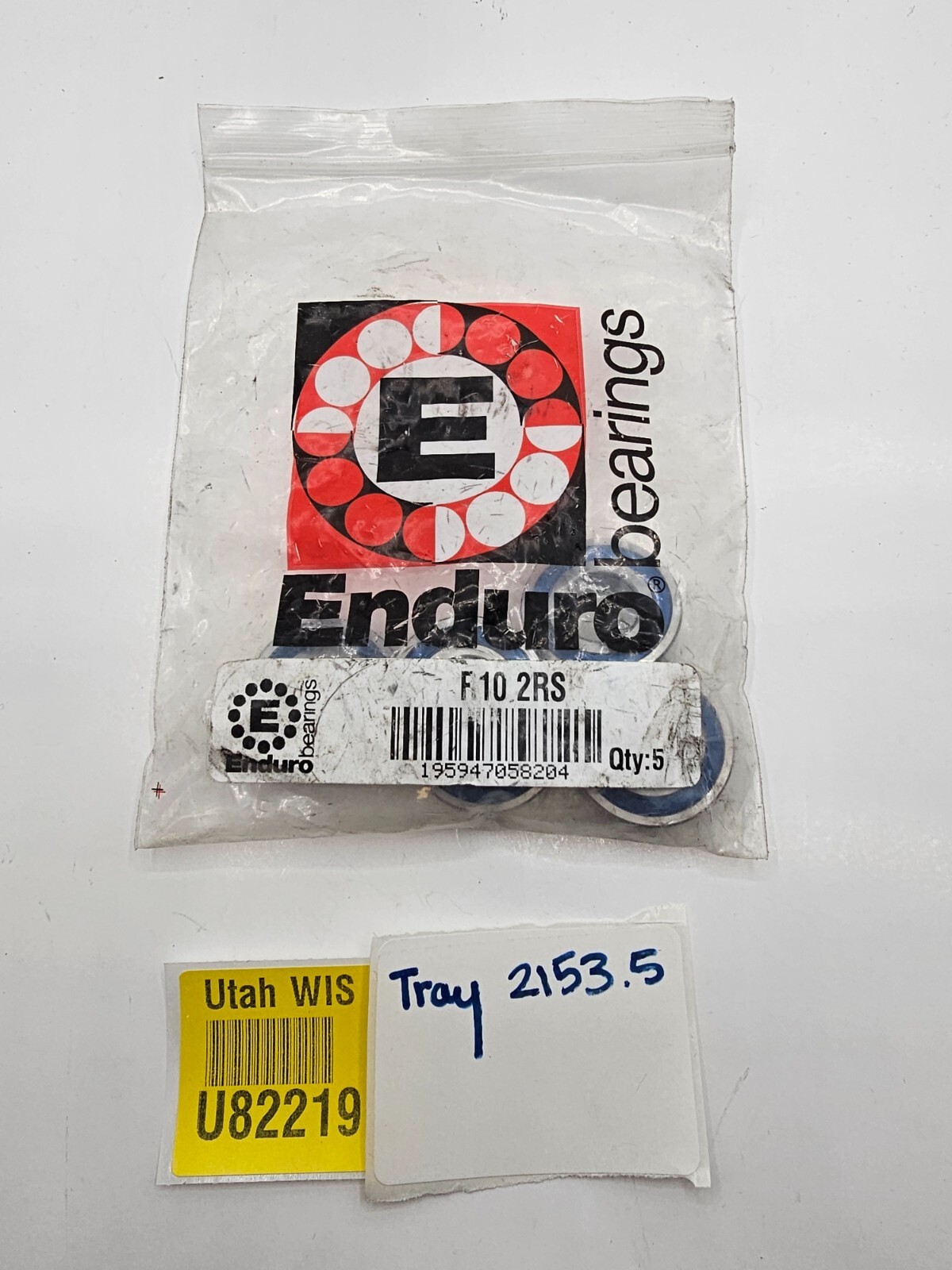 (QTY 5) Enduro Single Row Ball Bearing Blue/Silver R10-2RS
