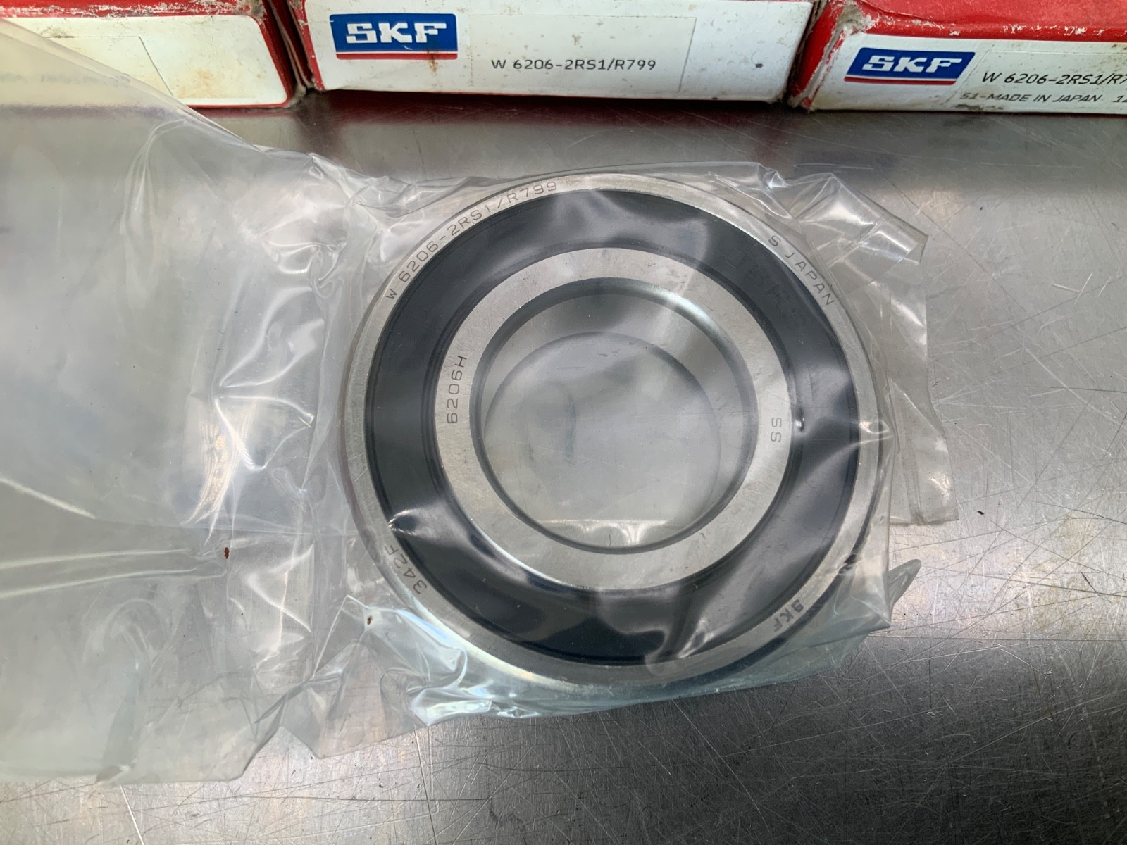 (3) SKF W6206-2RS1/R799 Radial/Deep Groove Ball Bearing – Straight Bore, 12 mm