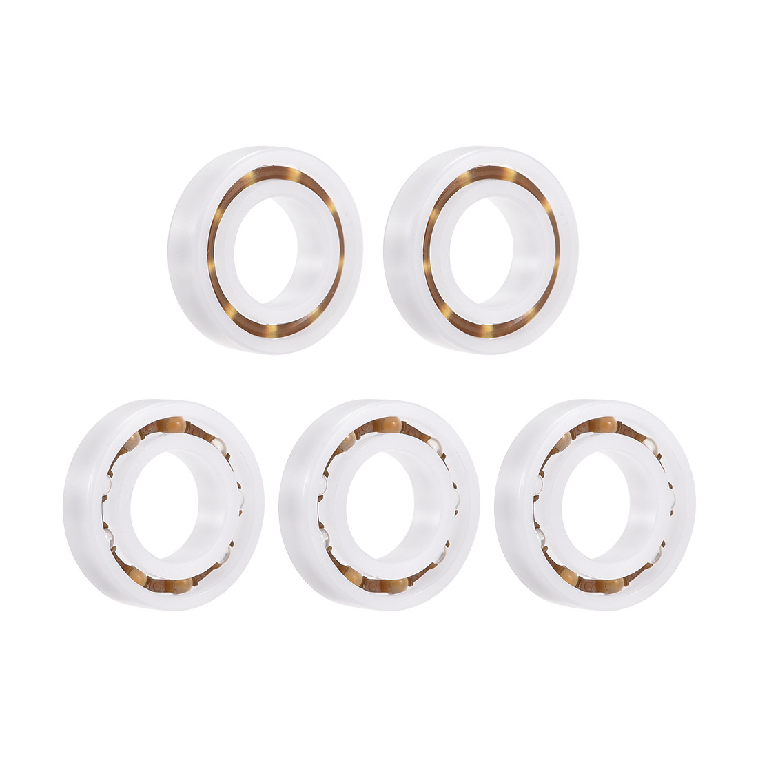 6800 Plastic Bearings 10x19x5mm Glass Ball Nylon Cage 5pcs