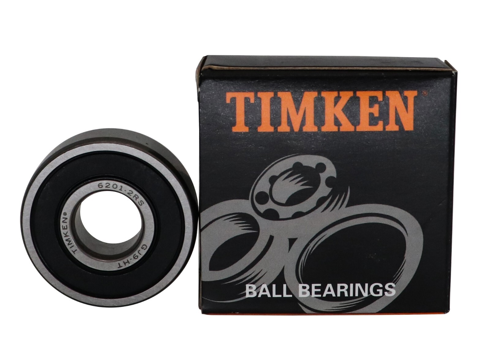2PACK USA Brand TIMKEN 6201-2RS 12X32X10MM Double Rubber Seal Ball Bearings 6201