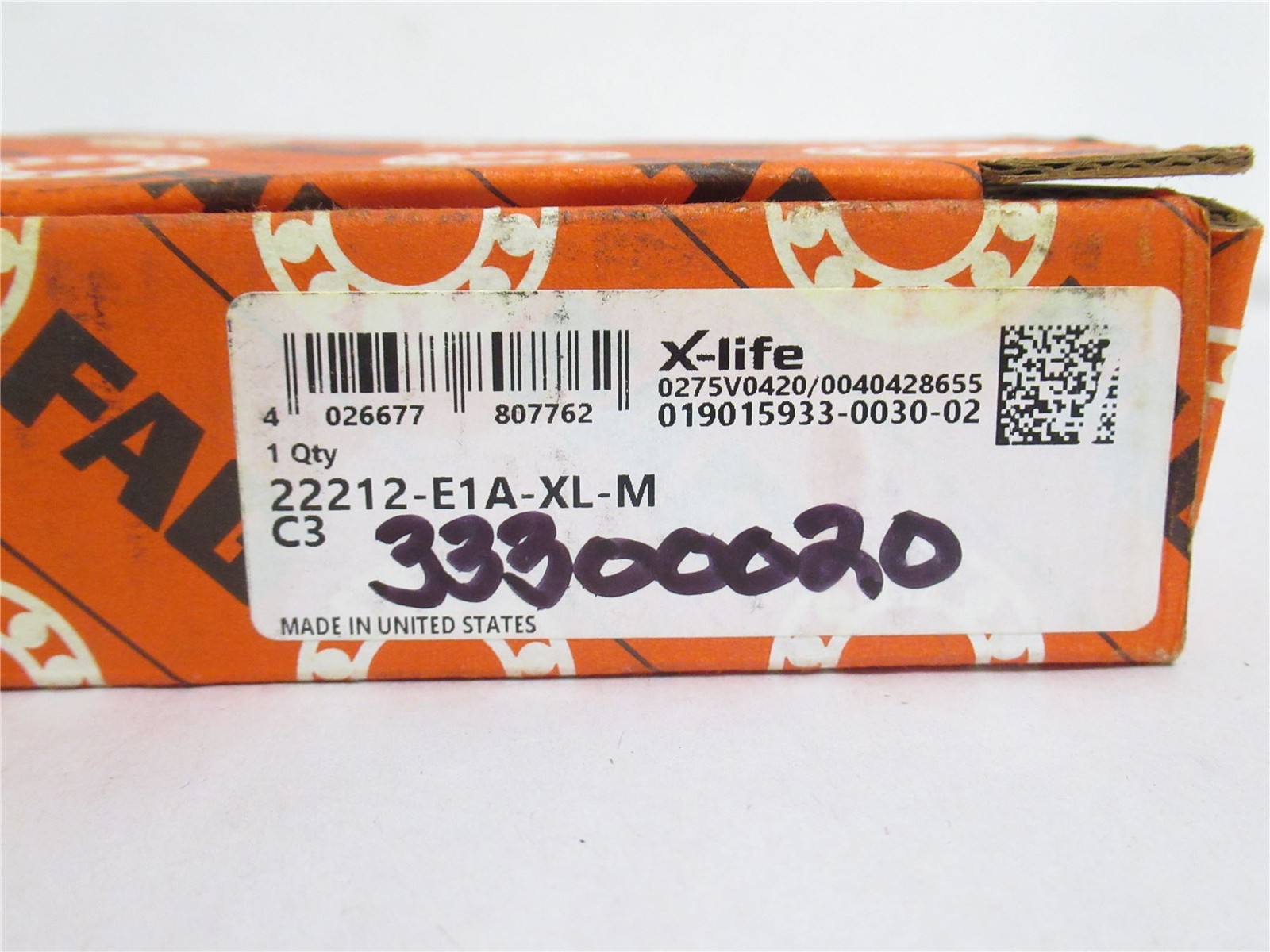 238622 New-No Box; FAG 22212-E1A-XL-M-C3 Spherical RollerBearing 60mmIDx110mmOD