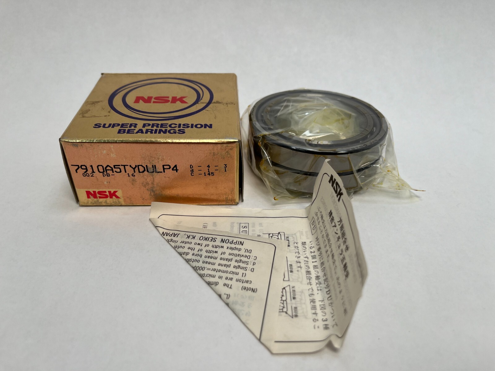 NSK 7910A5TYDULP4 Bearing 50x72x12 mm 71910 7910-A5-TY-DUL-P4/PA7 Japan 2 Pcs