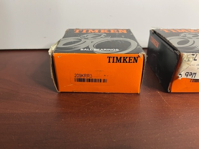(2) TIMKEN 209KRR3 SINGLE ROW BALL BEARING NEW