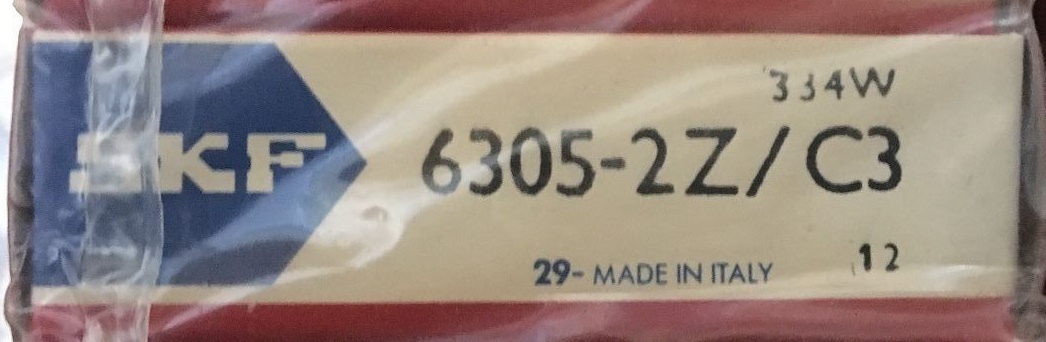 6305-2Z C3 SKF Bearing 25x62x17(mm) aka 6305-2Z JEM