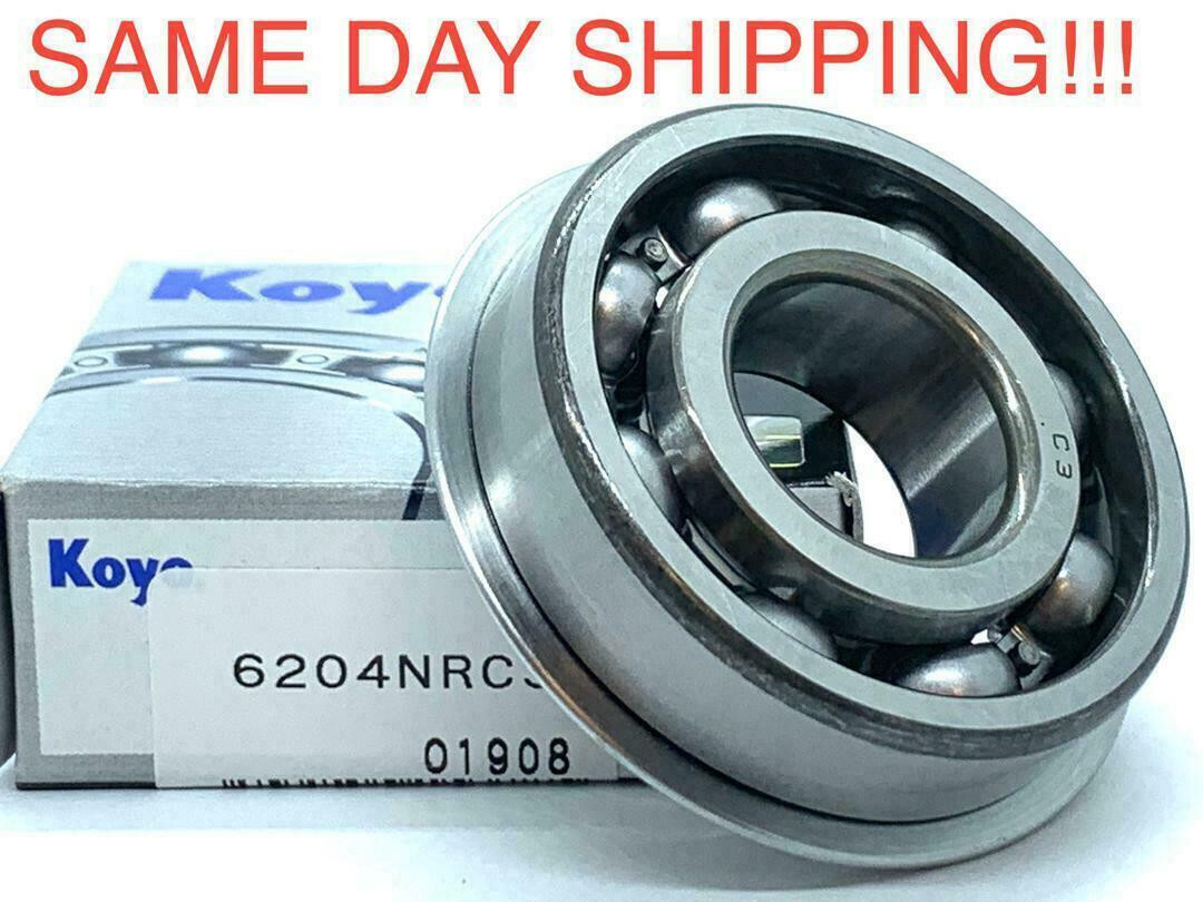 6204 NR KOYO JAPAN Open C3 Snap Ring 20x47x14 mm Japan Ball Bearing KOYO