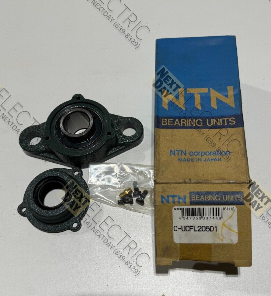 NTN, C-UCFL205D1, UCFL Rhombus Flange Mount Ball Bearing 161112 Set Screw Cast
