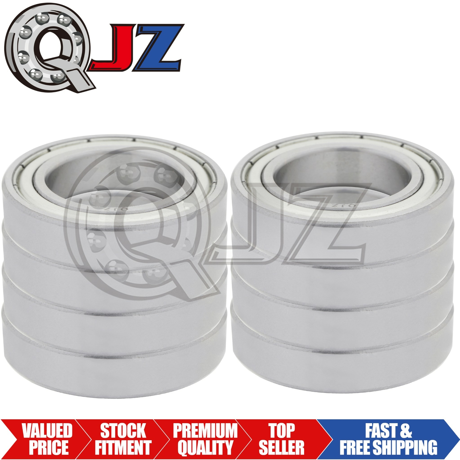 [8-Pack] 6907-ZZ Radial/Deep Groove Ball Bearing 35mm x 55mm x 10mm Metal Shield