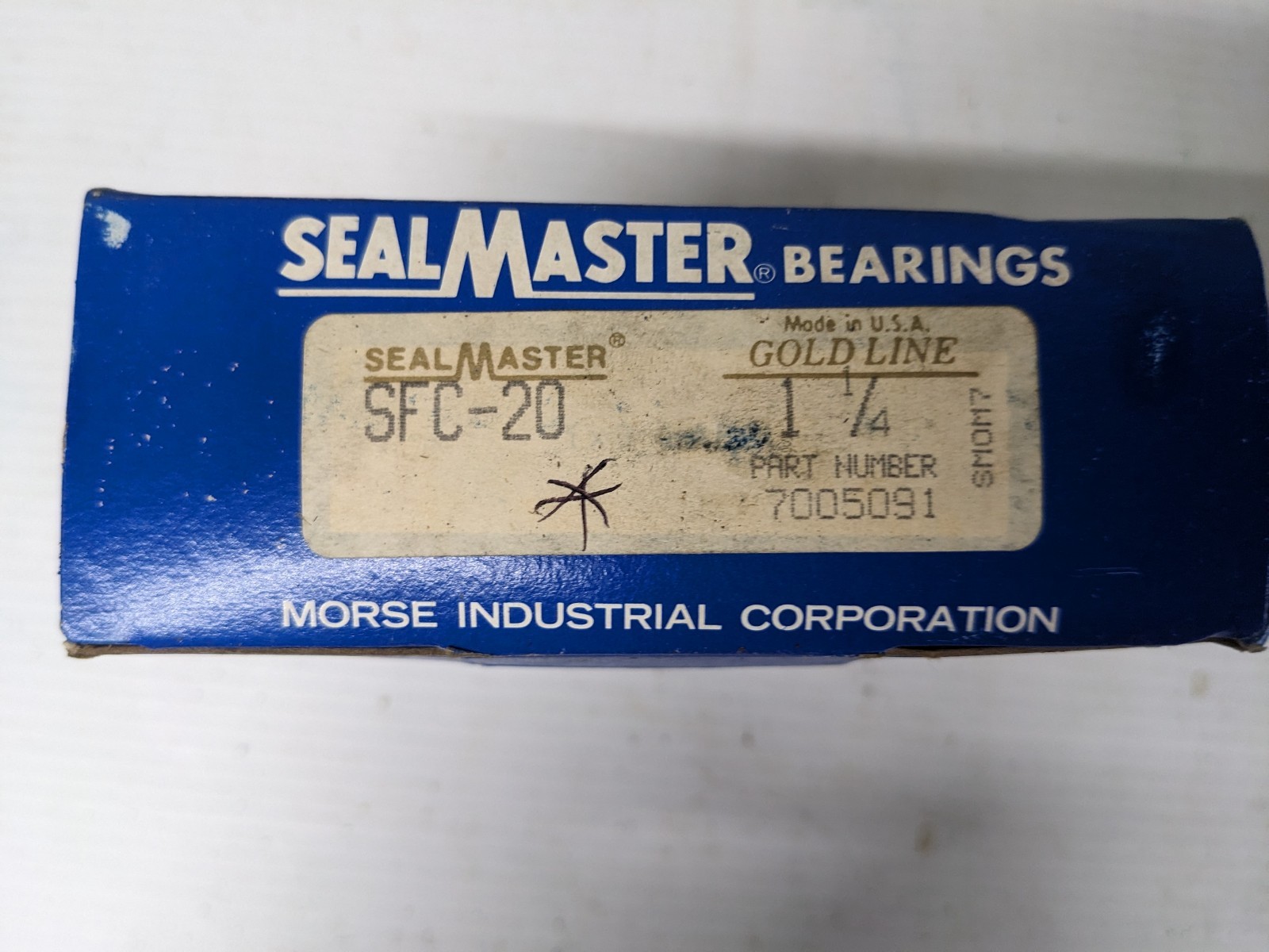 SealMaster SFC20 1-1/4″ 4 bolt piloted flange block, made in USA. *