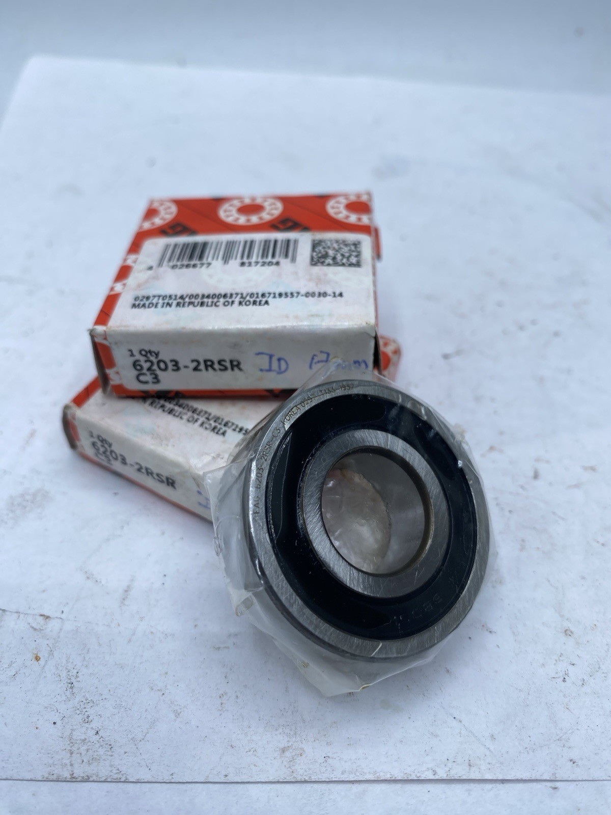 Lot Of 2 FAG 6203 2RSR C3 Radial Deep Groove Ball Bearing 17 mm Bore ID