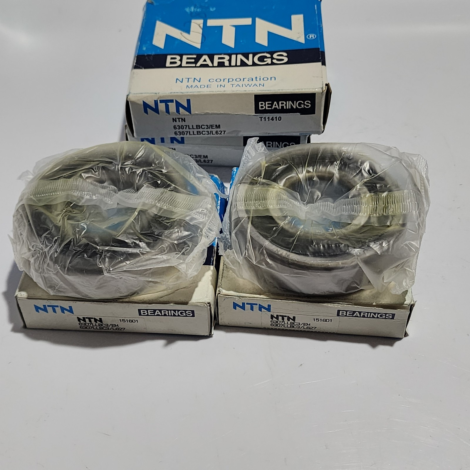 (4pc lot) NTN 6307 LLB C3/EM Deep Groove Ball Bearing, Rubber Sealed 35x80x21 mm