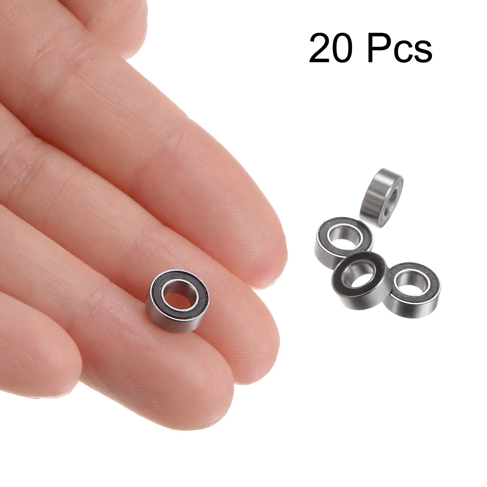 20pcs MR84-2RS Bearings 4x8x3mm Chrome Steel Mini Bearing Double Sealed ABEC3