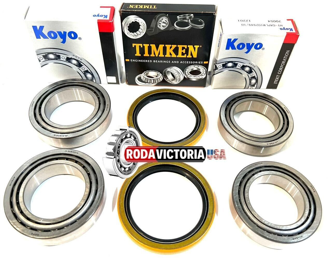 KOYO FRONT WHEEL BEARING & SEAL FOR 1986-1995 TOYOTA 4RUNNER T100 4WD PAIR