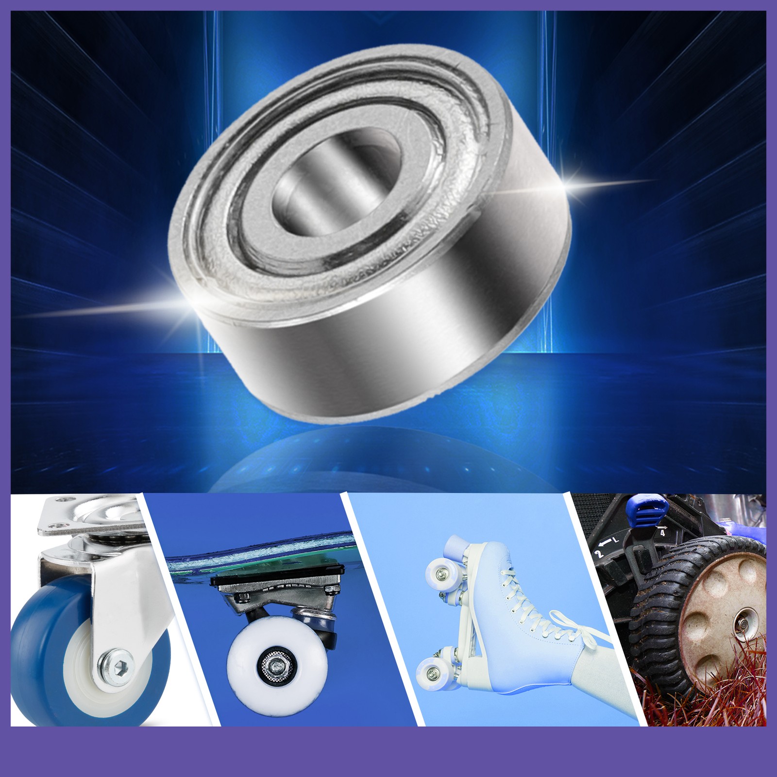 TWO 2x6x2.5mm Single Row Deep Groove Ball Bearings Universal Metal Shield