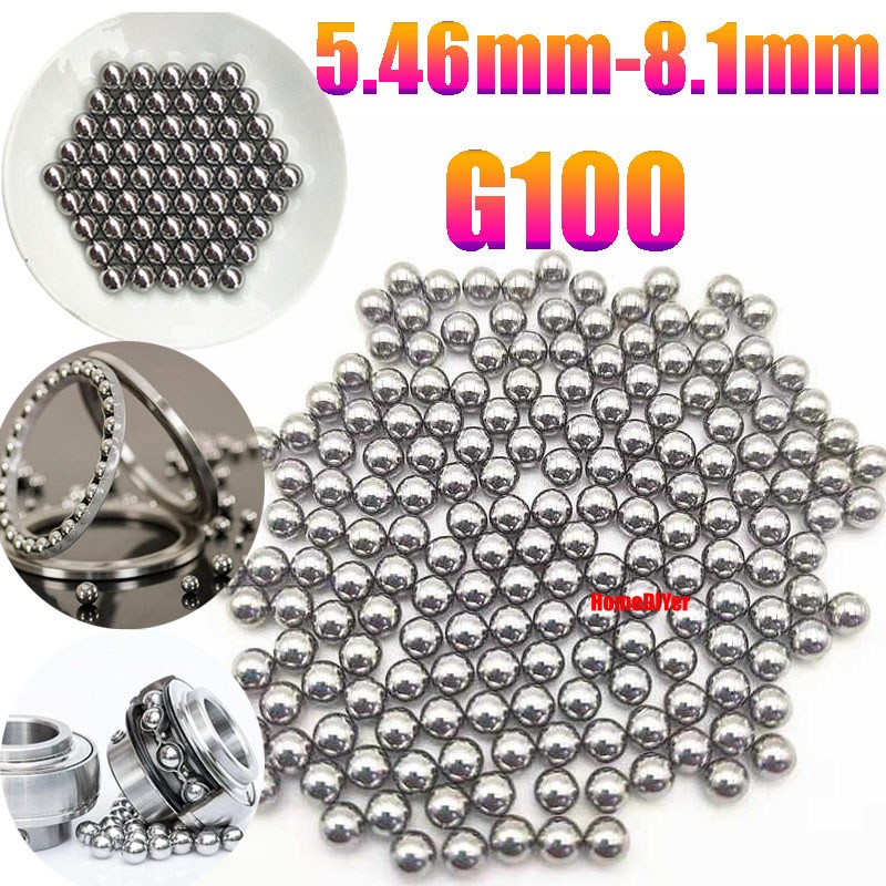 Dia 5.46mm-8.1mm G100 High-Precision Bearing Steel Balls Solid Smooth Metal Ball