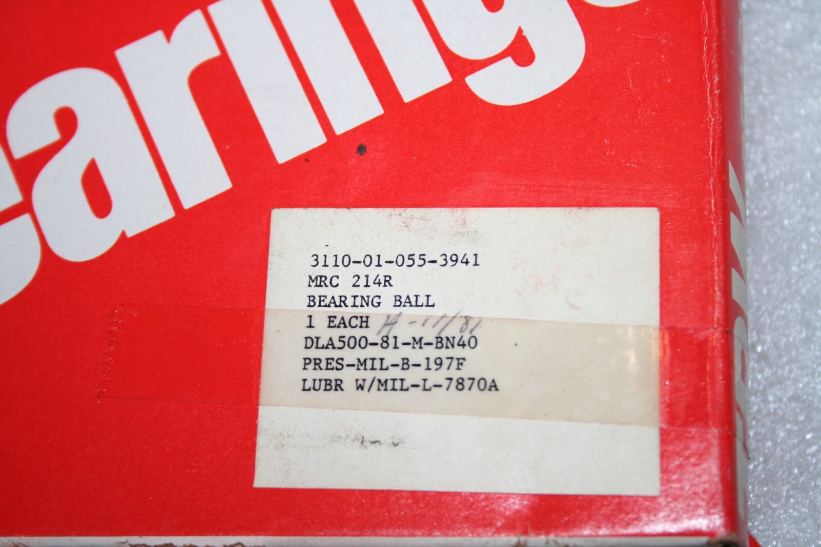 MRC (SKF) 214R Angular Contact Bearing 70x125x24 mm 214-R * NEW *