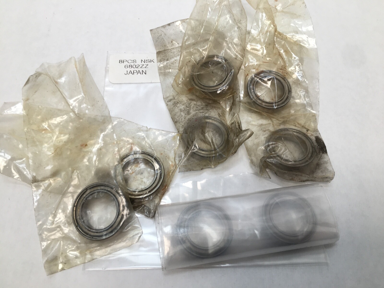 NSK 6802ZZ Bearing Metal Sealed 15x24x5 mm 6802 ZZ Z 6802Z Japan 8 pcs