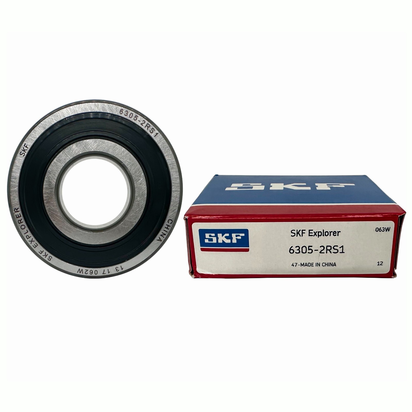 (Qty.10) SKF 6305-2RS1 25X62X17MM Double Rubber Seal Ball Bearings 6305RS
