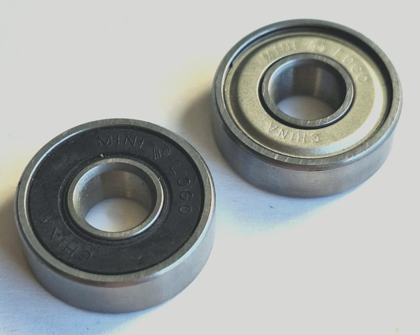 Bearing, Ball, 22×8×7 mm, Double Shield Metal/Rubber, Mini Logo, 8-Pack