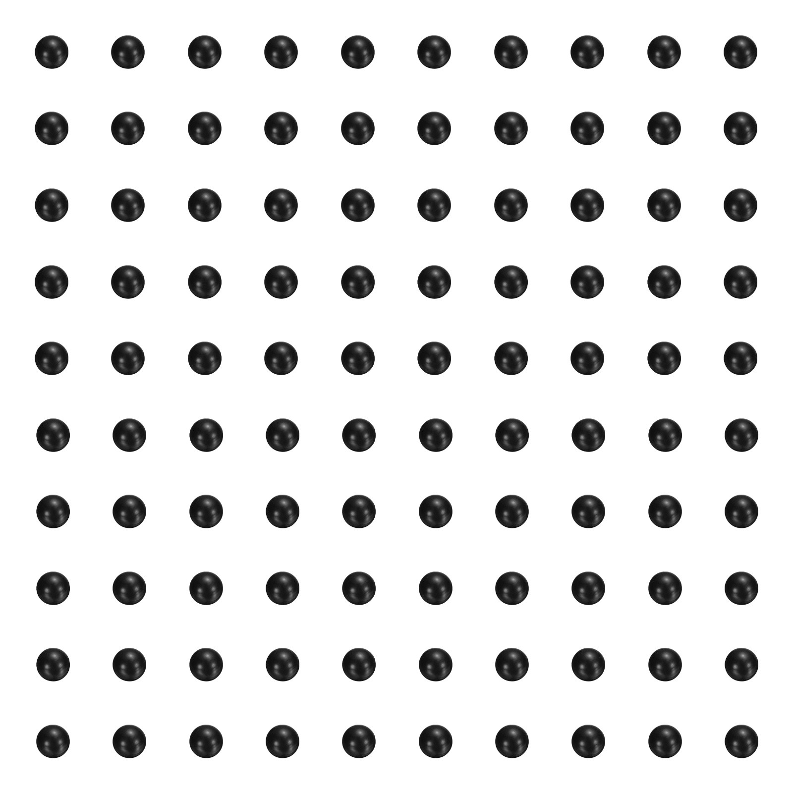100 Pcs Black PP Plastic Bearing Balls G2 13/64″(5mm) Solid Plastic Balls