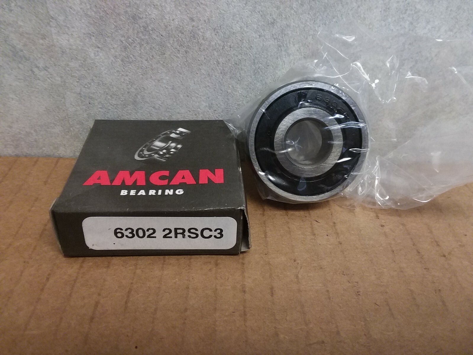 AMCAN 6302 2RSC3 Radial Ball Bearing – Lot of 6