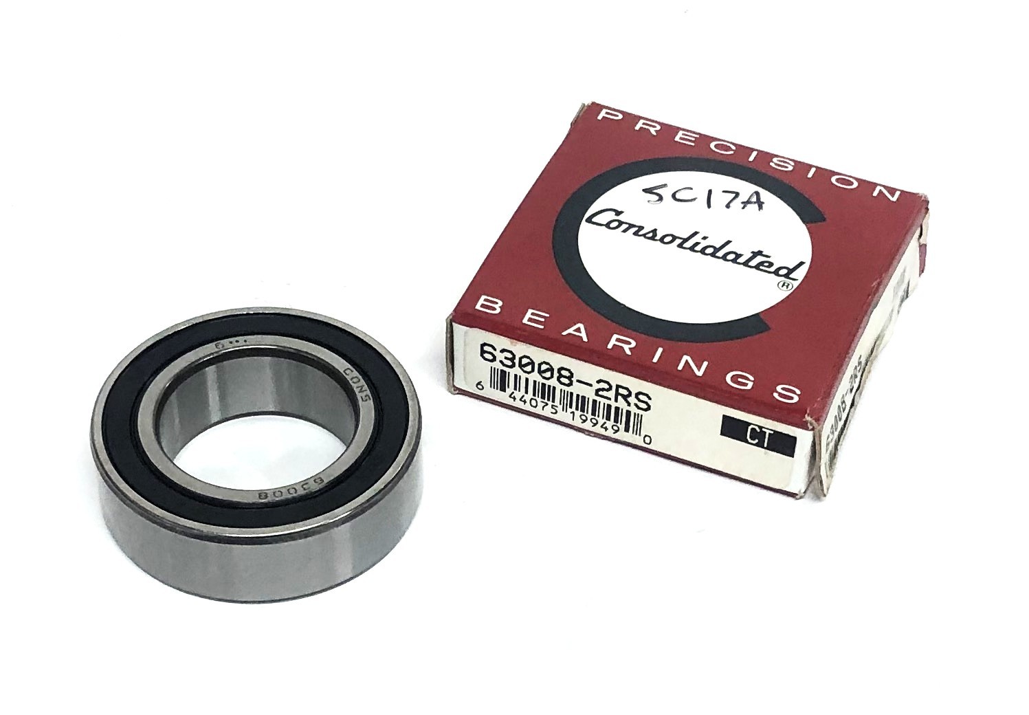 Consolidated Bearings Ball Bearing 63008-2RS NOS