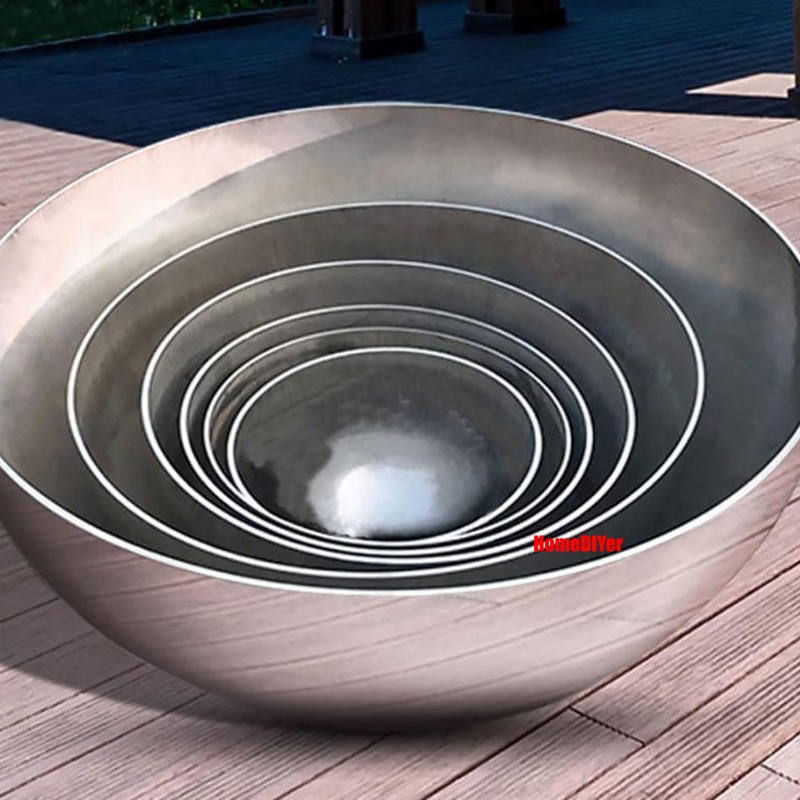304 Stainless Steel Half Hollow Ball Metal Sphere Hemispheres Gazing Globe Balls